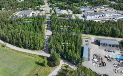 Ilmakuva Louhijantien tonteista