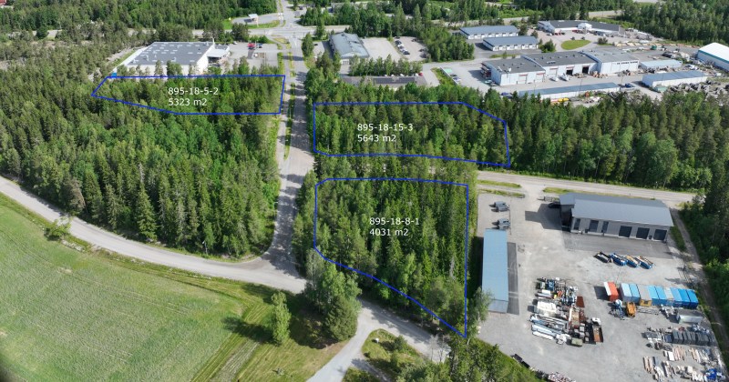Ilmakuva Louhijantien tonteista