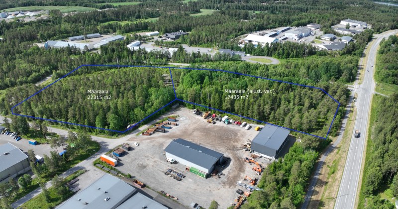 Ilmakuva Orinkujan tonteista